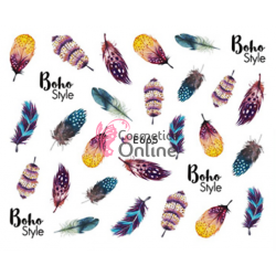 Stickere 3D pentru unghii cod E665 Pene, Fulgi